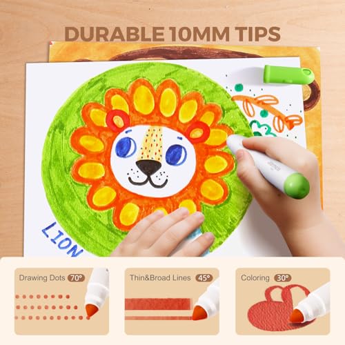 Image of Jar Melo Washable Markers for Kids Toddlers, Coloring Supplies, 24 Colors