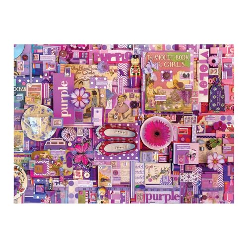 Cobble Hill 1000 Piece Puzzle - Purple - Sample Poster Included, Medium - Image 2