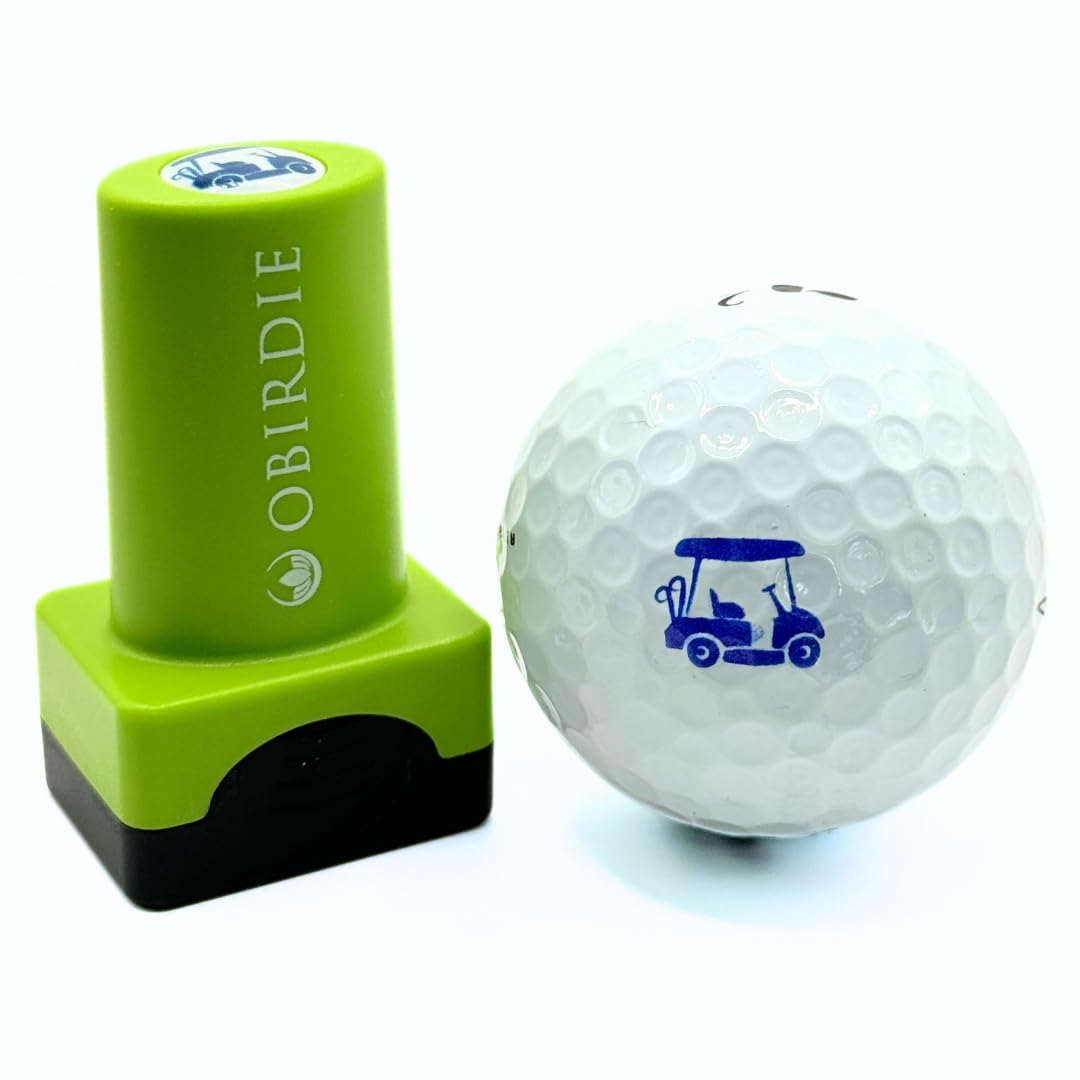 Self-Inking Golf Ball Stamp | Chic & Fun Golf Ball Stamper | Fast-Drying, Waterproof Golf Ball Marker Stamp | Reusable Golf Accessories for Women | Golfer Gifts | Golf Gadgets
