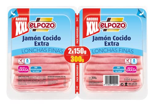 ElPozo Jamón Cocido, Lonchas, 2 x 150g
