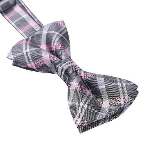 Image of HISDERN Bow Ties for Boys Pre Tied Toddler Bow Tie Adjustable Kids Bowties Clip On Fun Patterned Bowties for Wedding Party