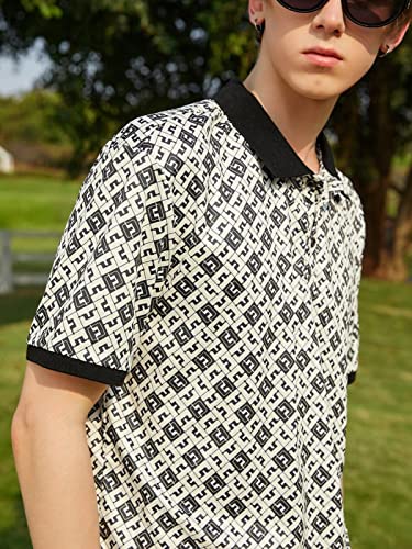GRECIILOOKS T-Shirts for Men| Mens Polo Neck T-Shirt| Checkered Polo Neck T-Shirt | Half Sleeves Casual T-Shirt for Men| Sumner Wear Men T-Shirt| Outdoor Wear| Beach Wear