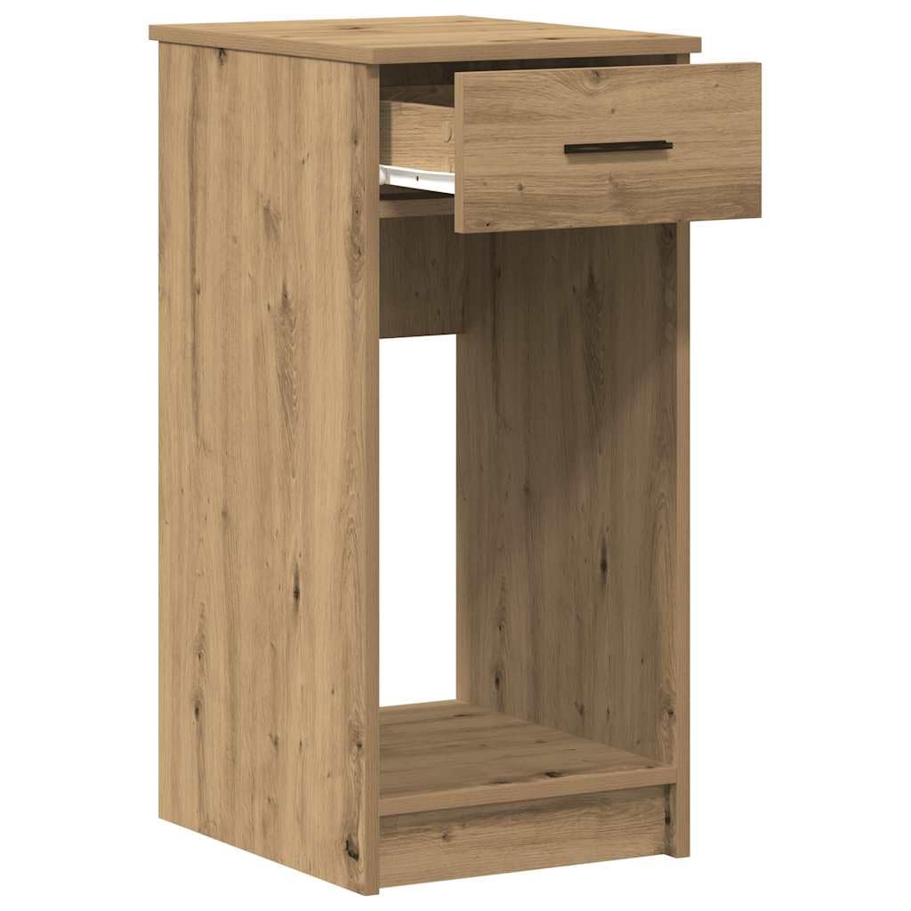 Computerschrank mit Schublade, PC-Unterschrank für Computergehäuse, PC-Ständer mit offenem Fach, Artisan-Eiche, 35 x 45 x 77 cm, Möbel für PC-Tower und Büroorganisation