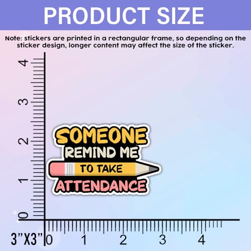 Image of SODAVA (Set of 3) Remind Me to Take Attendance Sticker Funny Teacher Attendance Reminder Sticker Back to School Stickers Dont Forget to Take Attendance Sticker Gift Laptop Stickers 3 inch