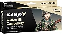 Vista 1 de Vallejo Waffen-SS - Juego de camuflaje, 0.6 fl oz, negromarrónverdenaranja, 0.05 onzas líquidas (paquete de 8)