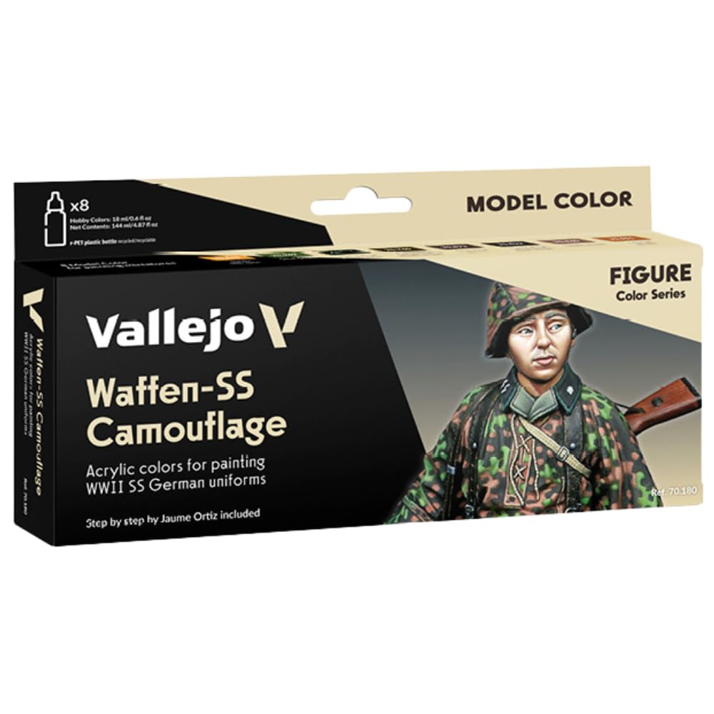 Vallejo 070180 Farbset, Deutsche Tarnung, WWII, 8x17 ml, bunt