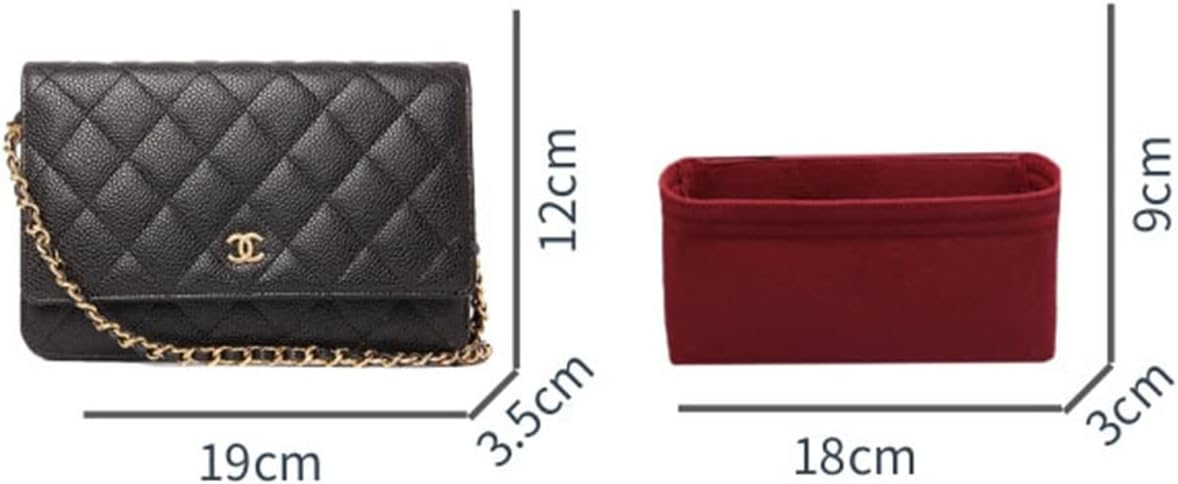 Lckaey Purse Organizer Insert for woc organizer for woc insert3005-wine red