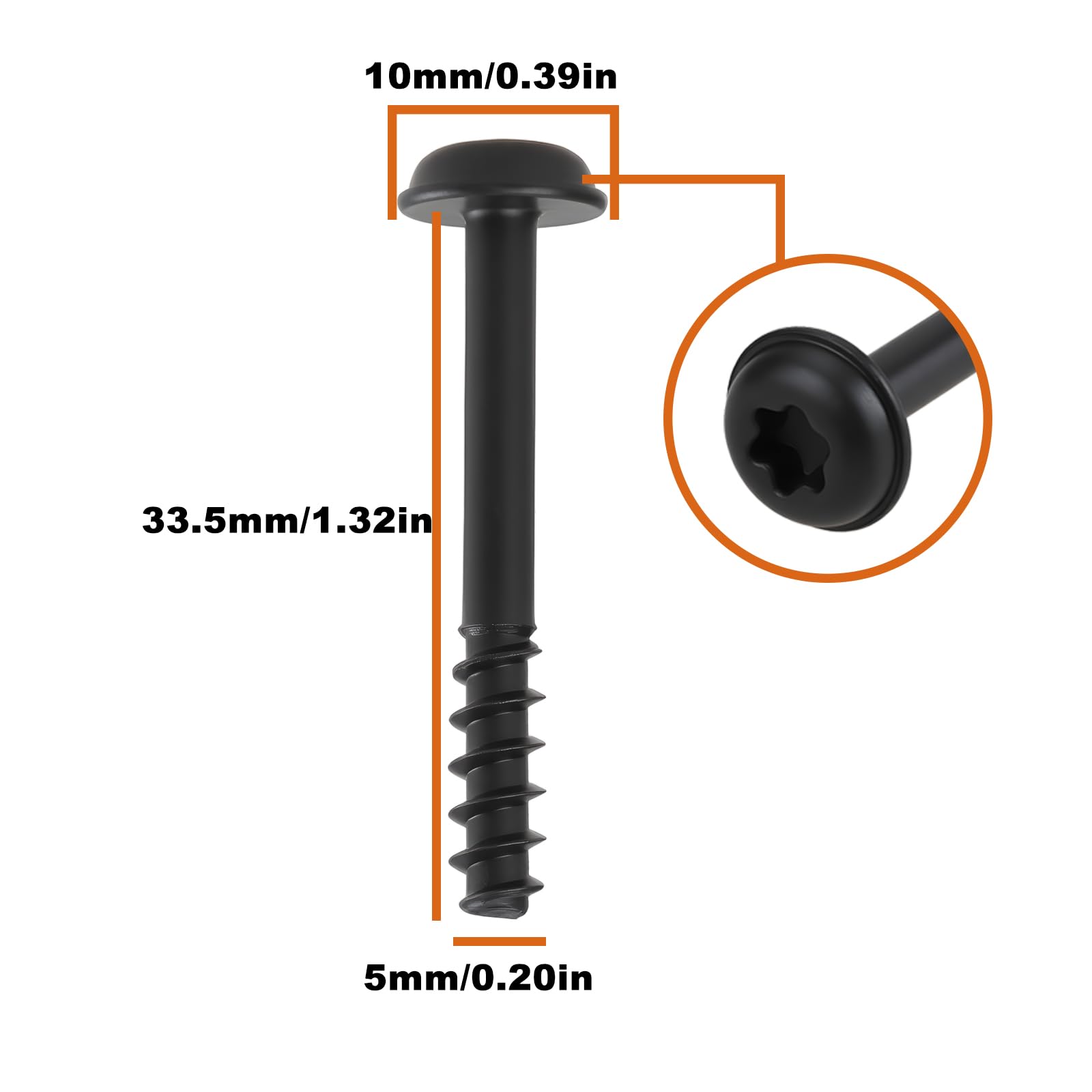 SG Store Śruby obudowy filtra powietrza do samochodu, 20 szt., 33,5 mm x 5 mm, kompatybilne z Audi, kompatybilne z VW