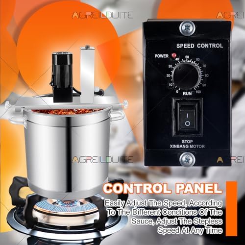 Commercial Electric Food Mixer, Automatic Sauce Stirrer with Adjustable Speed & Liftable Scraper, 20L Capacity for Long Cooking, Multi-Stove Kitchen Appliance