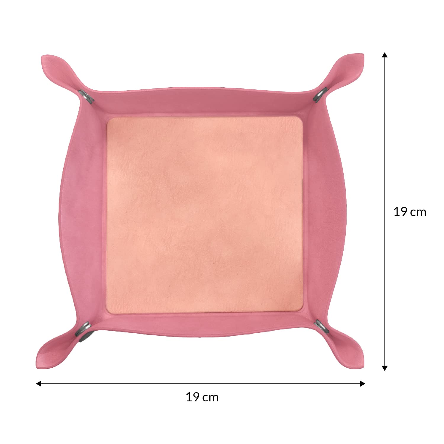 Fisura – Svuota tasche ingresso. Svuota tasche originale. Organizzatore di chiavi in similpelle. Misure: 19 x 19 centimetri. (Rosa)