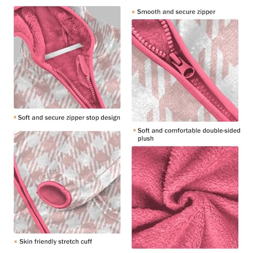 GuoChe Fashion Pink Plaid Boys Winter Coats Sherpa Lined3