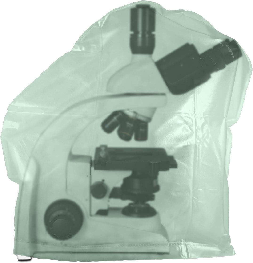 Microscope Dust Cover, Light Green Transparent, Full Size Standard Microscopes 485x480mm (19.09x18.9inch), BoliOptics MA02022101