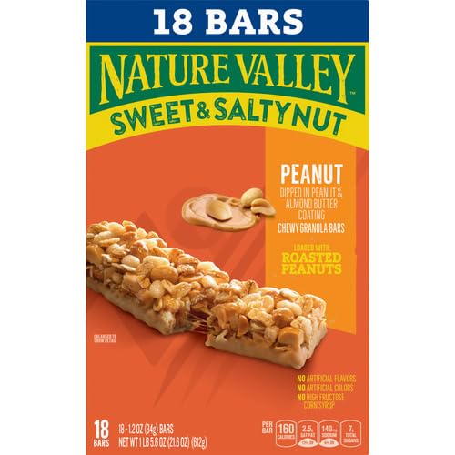 Image of Nature Valley Granola Bars, Sweet and Salty Nut, Peanut, 18 Bars, 21.6 OZ