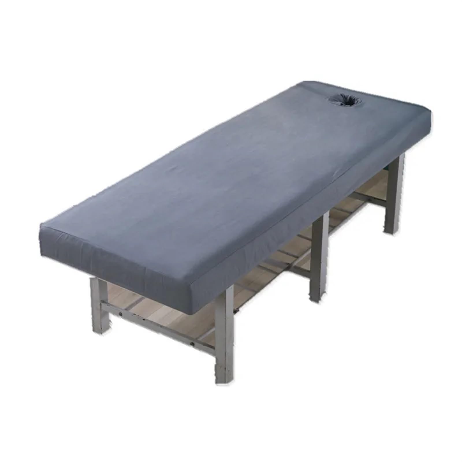 Sabanas Camilla Masaje Funda de cama elástica sólida alta calidad for salón belleza, tratamiento masajes y spa, sábana ajustable con banda goma orificio(Dark khaki,80x190cm)