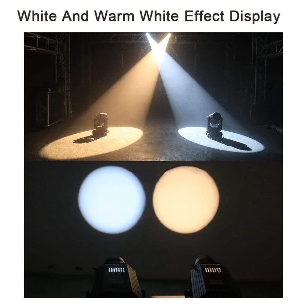 Faretti da Palco da 50 W (Apertura Regolabile), Faretto LED 4 in 1 (Bianco/Bianco Caldo), D-mx512/Telecomando/Controllo Vocale, per Matrimoni, Spettacoli Teatrali White
