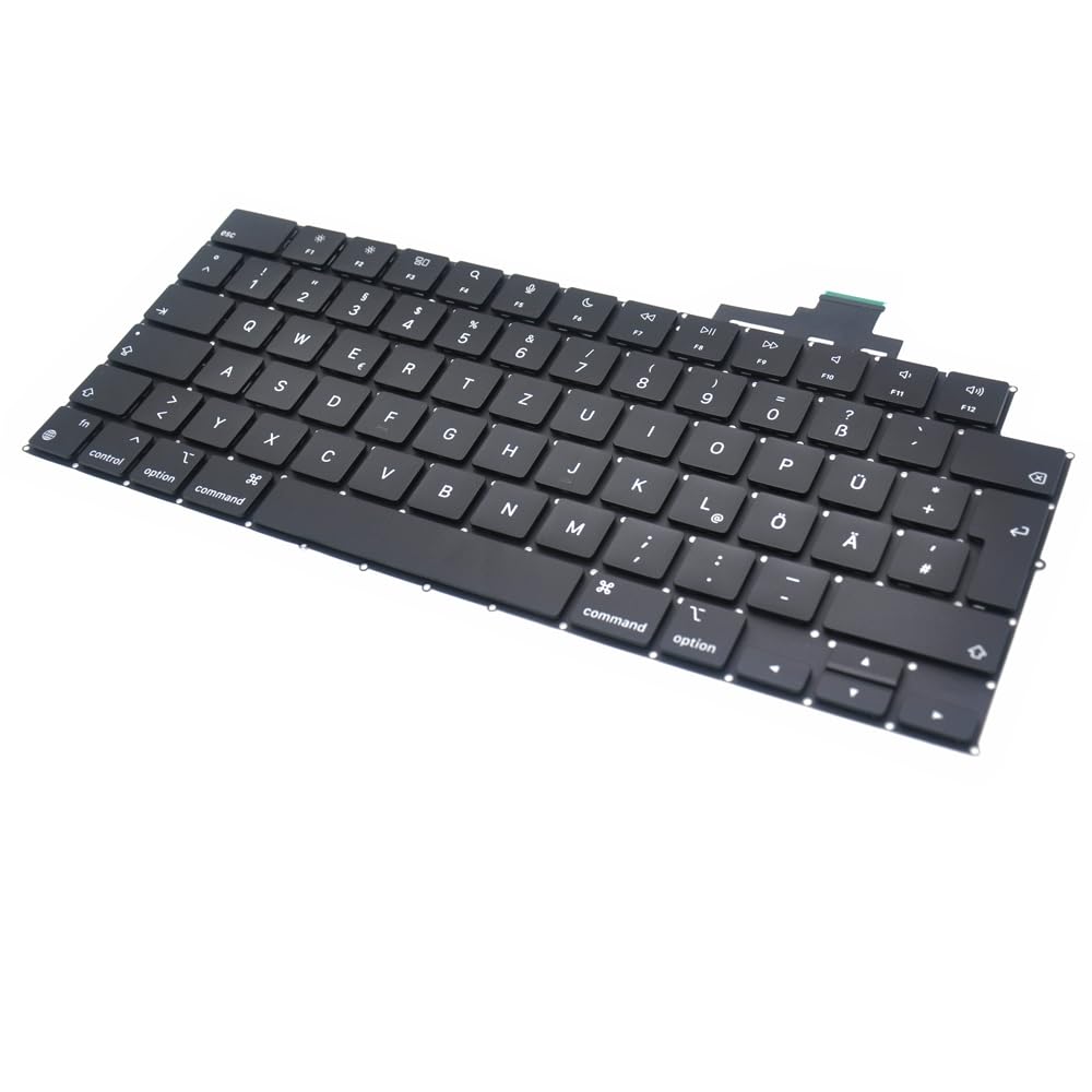 Zastępcza niemiecka klawiatura QWERTZ kompatybilna z MacBook Air M2 Retina 13,6 cala A2681 2022, ciemnoniebieska (Mitternig), klawiatura + śruby + śrubokręt