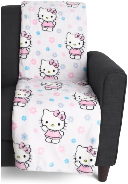 Jay Franco & Sons, Inc. Hello Kitty Blankets and Throws (Kitty/Daisies, Throw 60"x70")