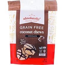 Absolutely Gluten Free Raw Coconut Chews with Chocolate and Cocoa Nibs 5 oz Pack of 2