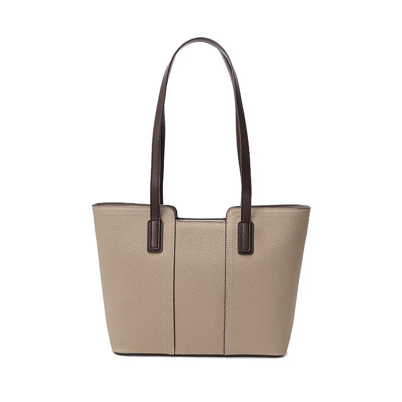 Bolso Tote para mujer de cuero genuino con asa superior miniatura 5