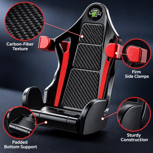 Image of YOURKARTS.COM Car Seat Shape Mobile Holder for AC Vent | Car Dashboard Phone Mount - Universal 15x5 cm Car Seat-Shaped Phone Mount Bracket with Firm Grip and Easy Installation for All Smartphones