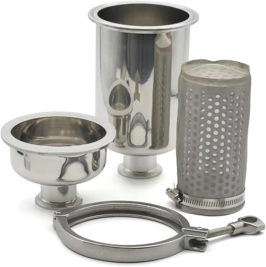1.5" Tri-Clamp Inline Filter, SS304, 38mm Pipe, 4"x265mm, Home Brewing, Food Grade, Easy Clean(1000 Mesh)