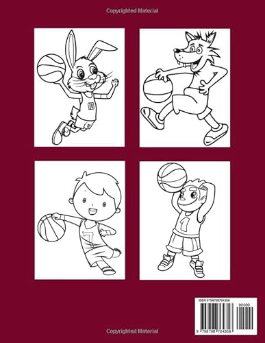 Basketball coloring book for kids: Coloring Book with Fun, Easy, and Beautiful Coloring Pages, color