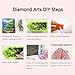 Muzagroo Art 4 Pack 5D Diamond Painting Kits for Adults DIY Drill Diamond Art Kits Arts and Crafts for Beginners Beach Diamond Dot Kits Gem Painting Wall Art for Living Room