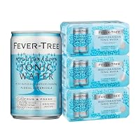 Fever-Tree Mediterranean Tonic Water, Premium Quality Sparkling Drink Mixer, Natural Ingredients & Flavours, 150mL (Pack of 24 Cans)