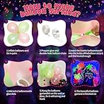 UV Neon Balloons, Glow in the Dark Party Supplies Neon Foil Explosion Star Balloon Kit Cone Balloons Glow in the Dark Birthday Decorations for Blacklight Party Decoration - Image 4