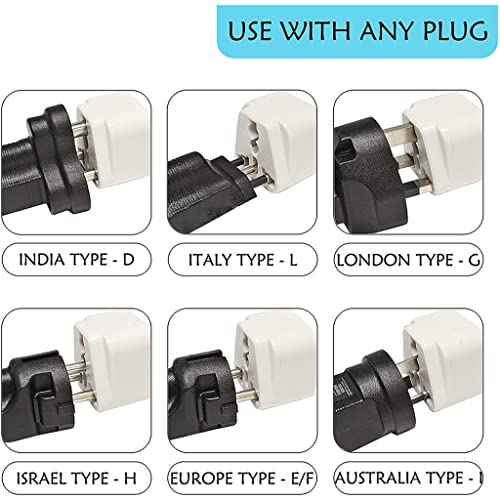 Ceptics GP-14-3PK Israel Power Adapter Travel Universal Plug,Works In Palestine,Jerusalem,Holy City-Perfect thumb #2