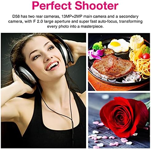 Mobile phone, KXD D58 Smartphone, 4G Dual Sim Free Unlocked Smartphone, Android 9 Phone, 6.22" Waterdrop Full-Scree, 4000mAh Super Battery, 13MP Hyper Quad Camera, 2GB+32GB/128GB MAX Extension