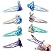 LUV HER Frozen Hair Clips for Girls Snap Clips 8 Pack Multi Color Ages 3+
