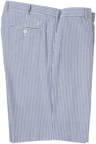 Bocaccio Mens Seersucker Expandable Waistband Shorts Navy 38