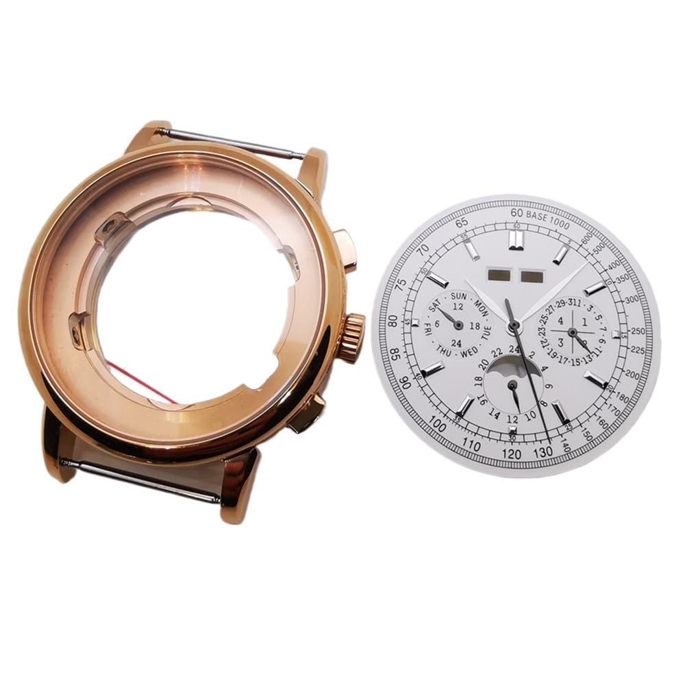 Pargues 42MM koperta zegarka ze stali nierdzewnej + tarcza + akcesoria do wskazówek pasujące mechanizmu ST1655