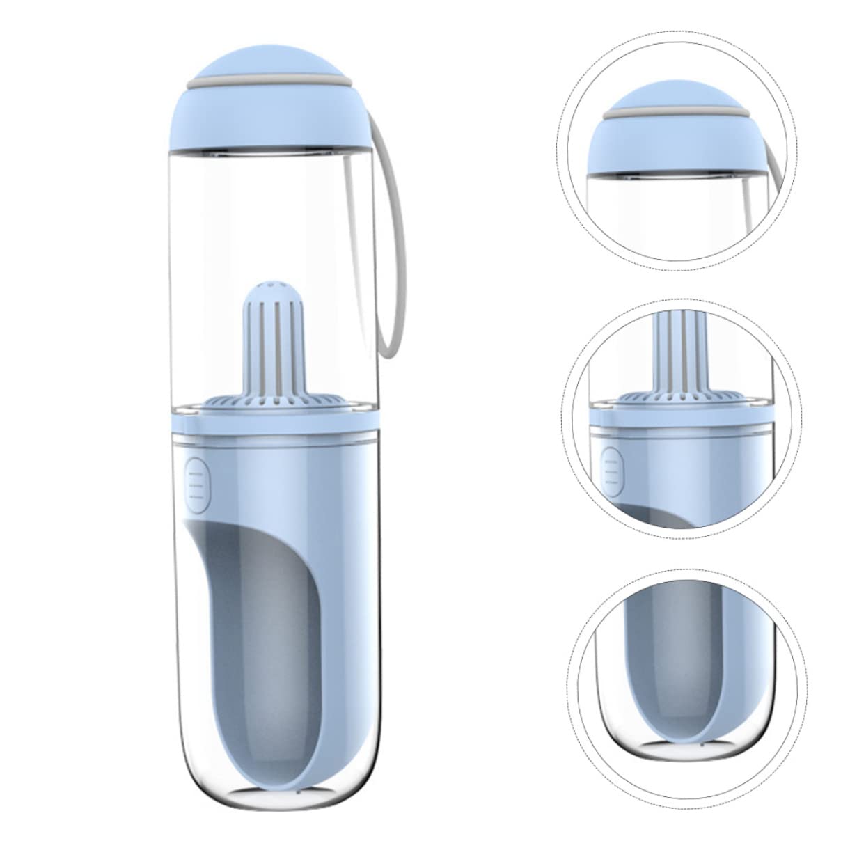 Happyyami Borraccia Portatile per Cani e Gatti 330ml, Design a U, di Perdite, Uso Sola Mano, per Uscire