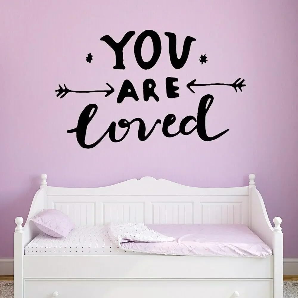 Cartoon You are Loved Wall Sticker PVC Removable for Home Decor Living Room Bedroom Sticker Mural Decorative M 28cm X 44cm