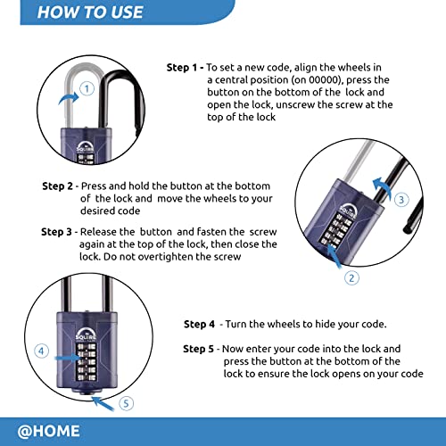 Squire Locks Cp60 2.5 Heavy Duty Recordable Combination Padlock, Black #TOP5