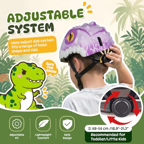 Image of Kids Toddler Bike Helmet, Adjustable and Multi-Sport for Child Boys and Girls, 2 Sizes
