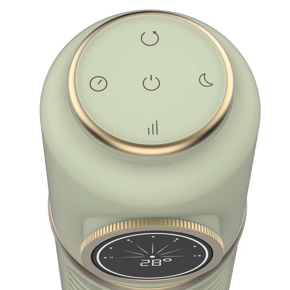 Cecotec - Ventilateur de Colonne EnergySilence 1090 Skyline Retro Smart Green - 40 W, Diamètre 81 cm, LED et Télécommande, 3 Vitesses, 3 Modes, Minuterie 12 Heures, Oscillation á 72º