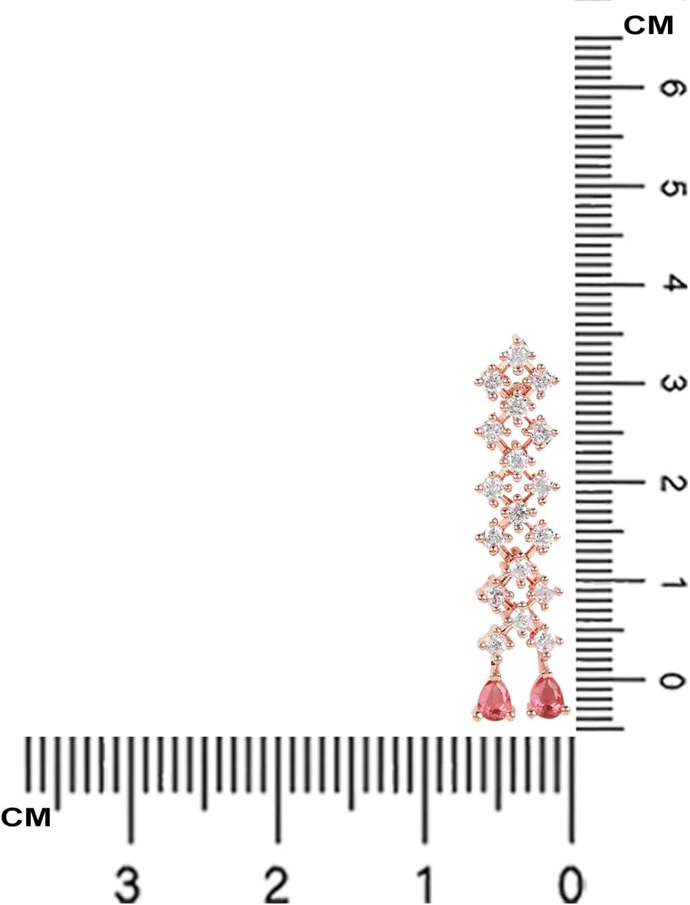 I Jewels Indian Wedding Bollywood Fashion Cubic Zirconia Diamoand Stud Earrings For Women - Image 4