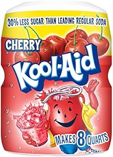 Kool-Aid Caffeine Free Cherry Sweetened Powdered Drink Mix 12 Count 19 oz Canisters