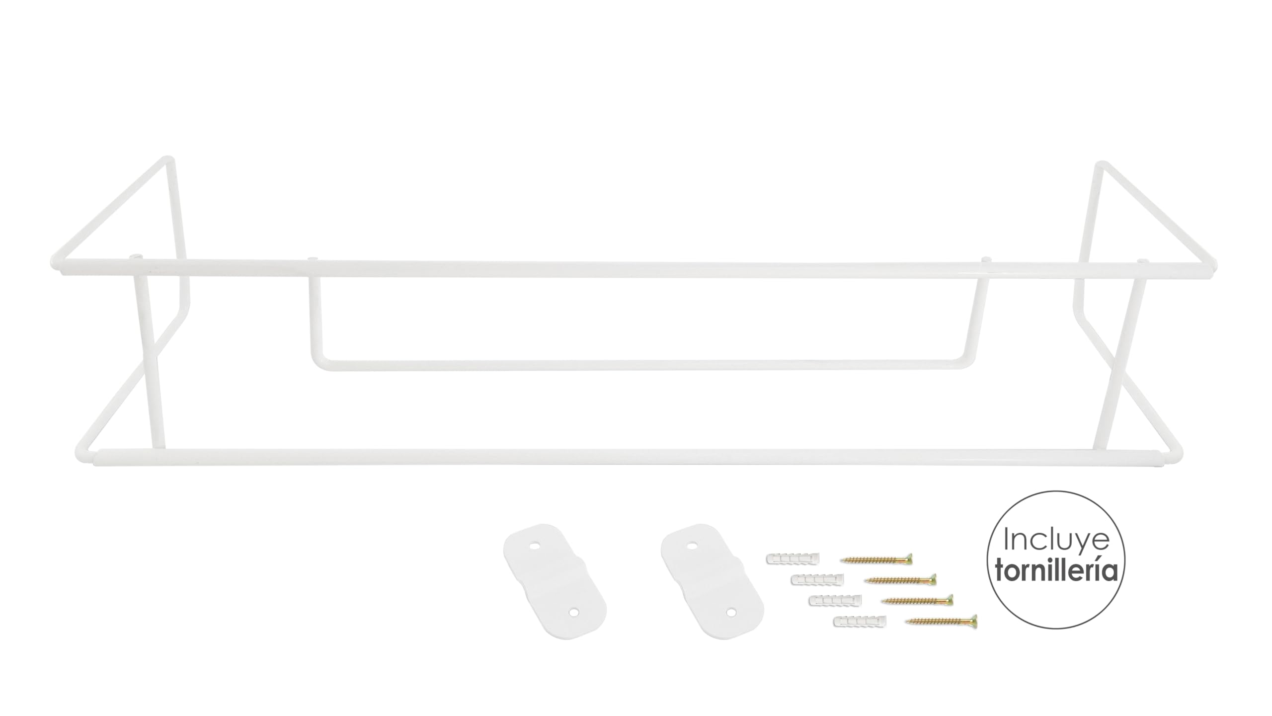 Balconcillo para Macetas, Portamacetas Ventana, Protector de macetas Ventana, Extensible 59 -101cm, Acero Lacado, Blanco | Incluye Tornillería