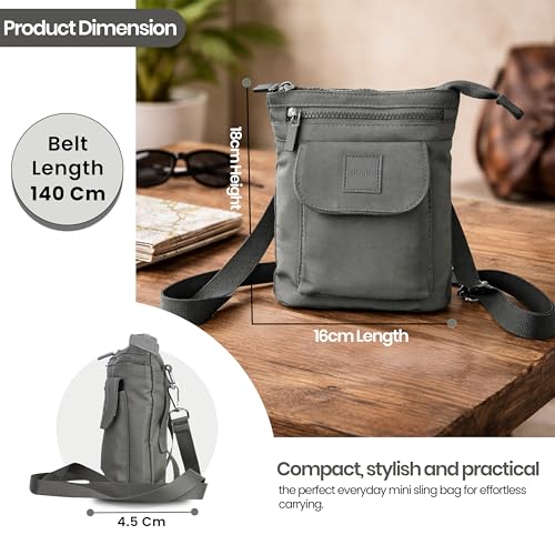 Image of Storite Women's Mini Crossbody Sling Bag Nylon | Lightweight Small Shoulder Bag for Daily Essentials, Travel & Casual Outings | Women's Handbags & Bags