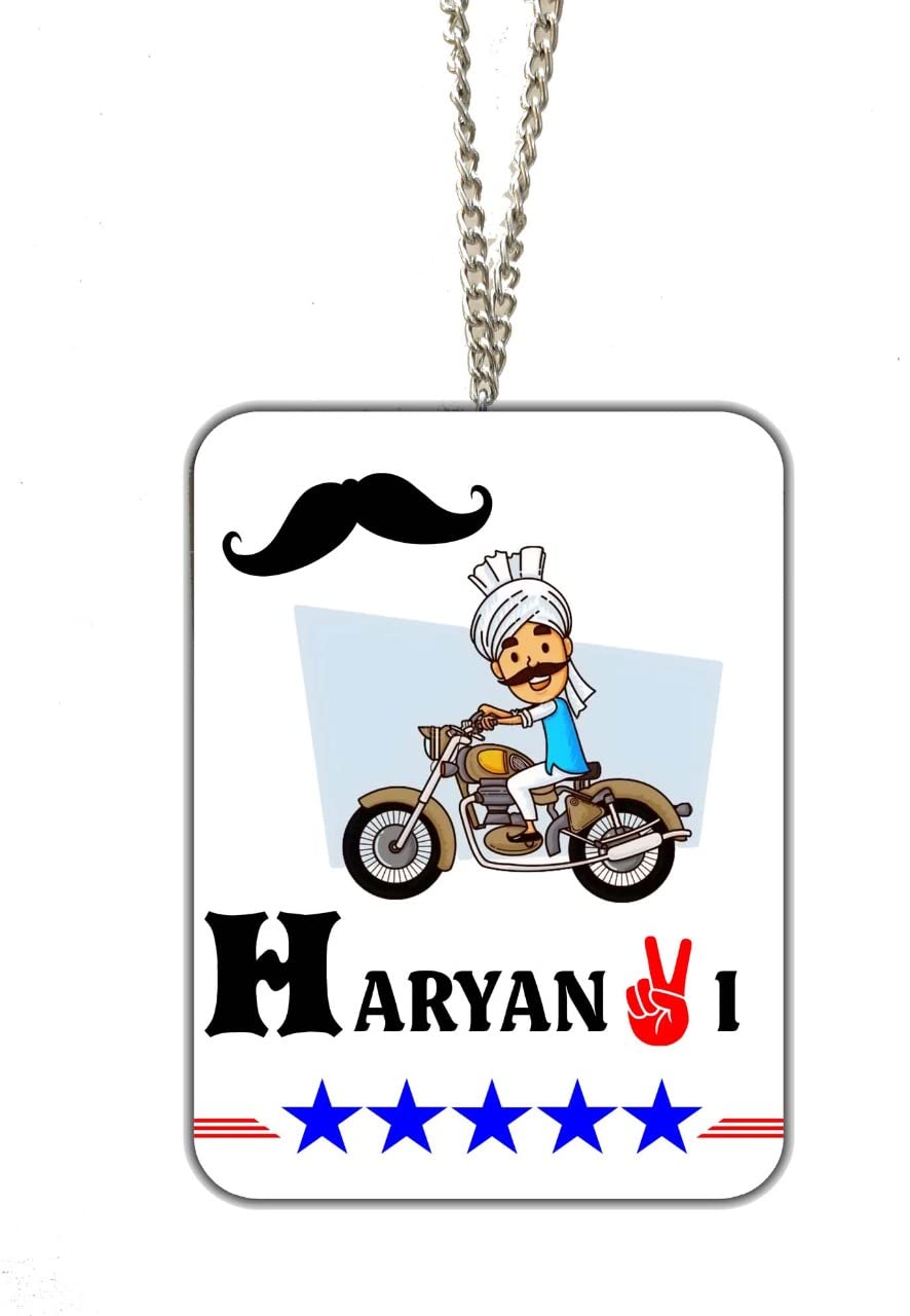 Car Hanging Accessories Haryanvi Printed Interior Decoration