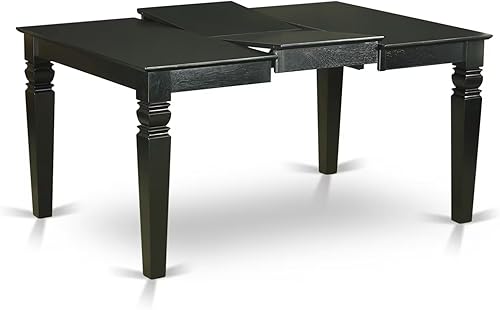 Miniatura 5 de East West Furniture WEEN7-BLK-69 - Juego de mesa de comedor de 7 piezas compuesto por una mesa de comedor rectangular con hoja de mariposa y 6