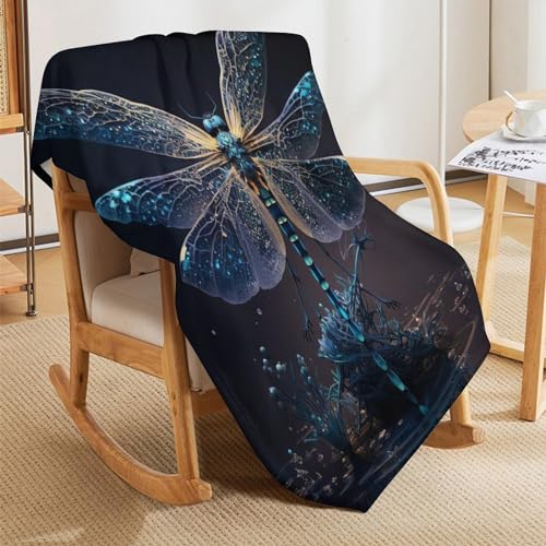 Couverture de lit dragonfly plaid flannel doux cadeau déco maison
