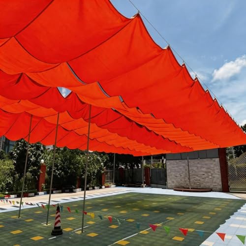 Voile ombrage vague rétractable imperméable extérieur orange 280x1750 - 2
