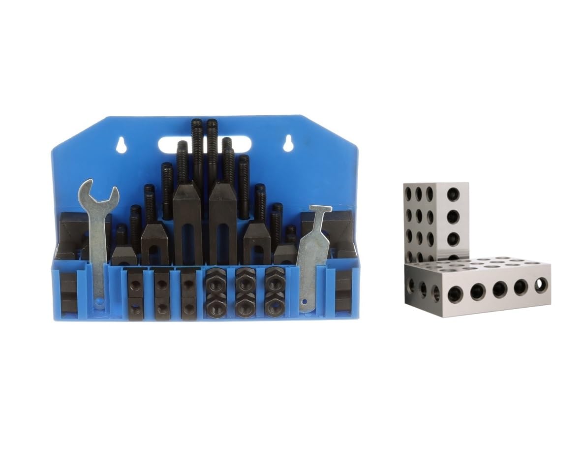 HHIP 9999-0058 58 Piece Clamping Kit with Precision 1-2-3 Blocks, 5/8 T-Slot