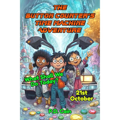 The Button Counter's Time Machine Adventure Audiolibro Por P.D. Cain arte de portada