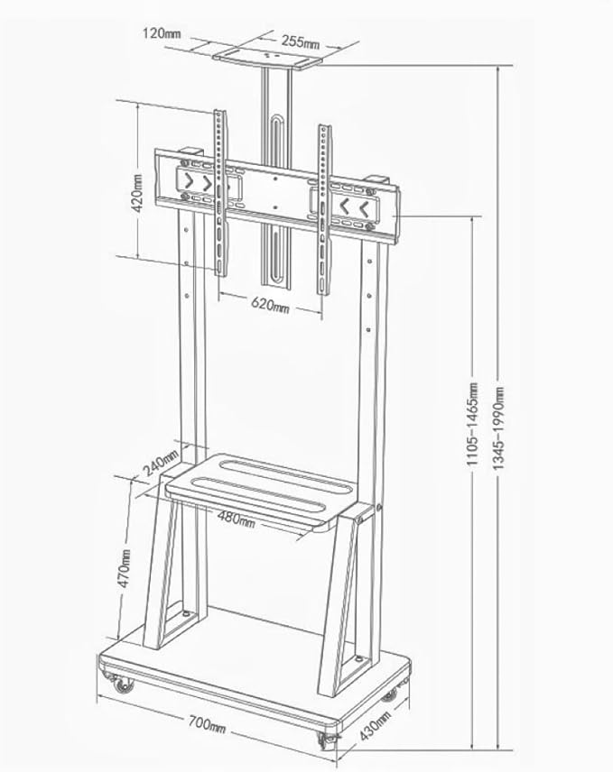 Soporte Móvil para Pizarra Inteligente 32"-70" SELFIE CAT miniatura 8